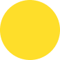 A solid yellow circle centered on a plain, transparent background.